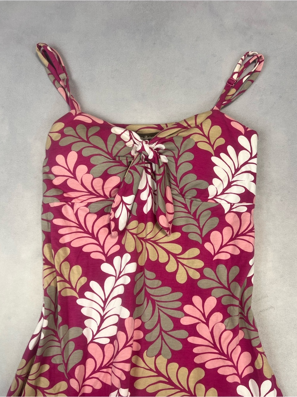 Tommy Bahama Magenta Floral Tie-Front Dress